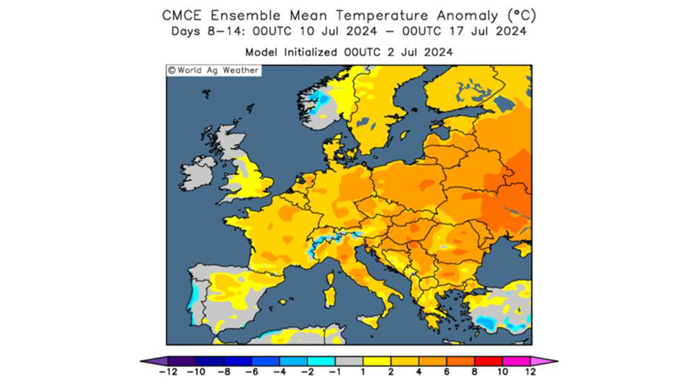 Une remontée des températures est attendue lors de la deuxième semaine de juillet. Une remontée des températures est attendue lors de la deuxième semaine de juillet.