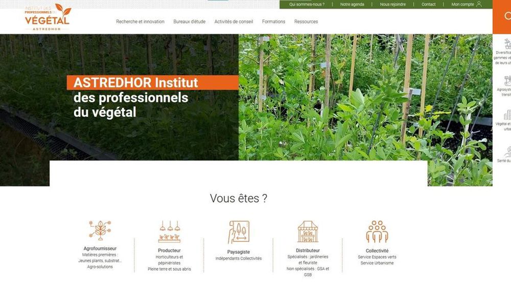 L'accueil épuré du nouveau site propose des niveaux d'entrée clairs et efficaces.