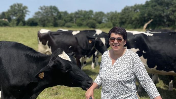 Sylvie Guiheneuf est installée avec son mari sur un élevage de 75 vaches laitières.