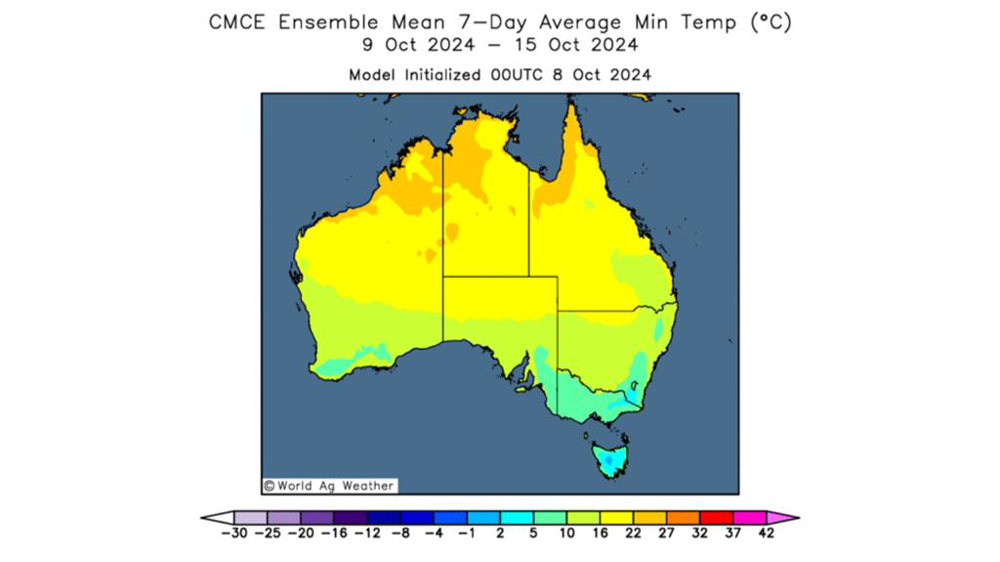 Les cultures australiennes risquent de subir un nouveau coup de froid.