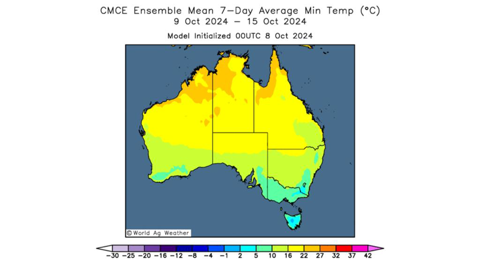 Les cultures australiennes risquent de subir un nouveau coup de froid.