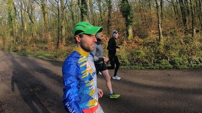 Les parcours sont en cours de repérage par la commission sport. Ici avec, du premier plan à l'arrière-plan, Fabrice Igier, (technicien EMC2), David Meder (directeur Terrain EMC2) et Daniel Muller (Lorca).