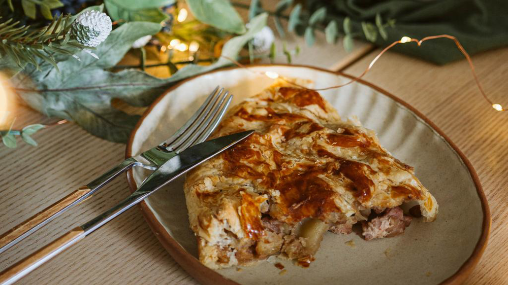 Tourte de pintade aux marrons