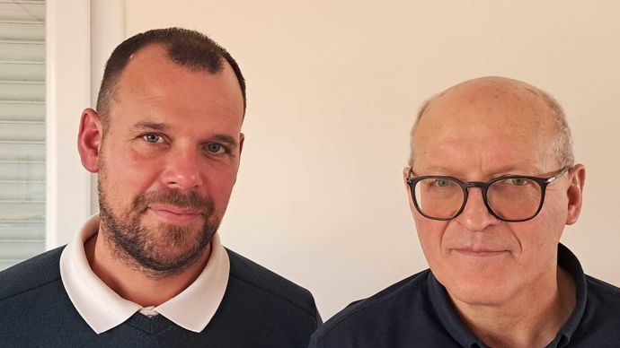 Nicolas Mauffrey et Bruno Lancelot sont vice-président et président de l’Association des producteurs de lait Lactalis du Grand Est (Apllage). Eleveur de 43 ans en Haute-Saône, le premier fait partie des producteurs qui ne livreront plus Lactalis en 2026.