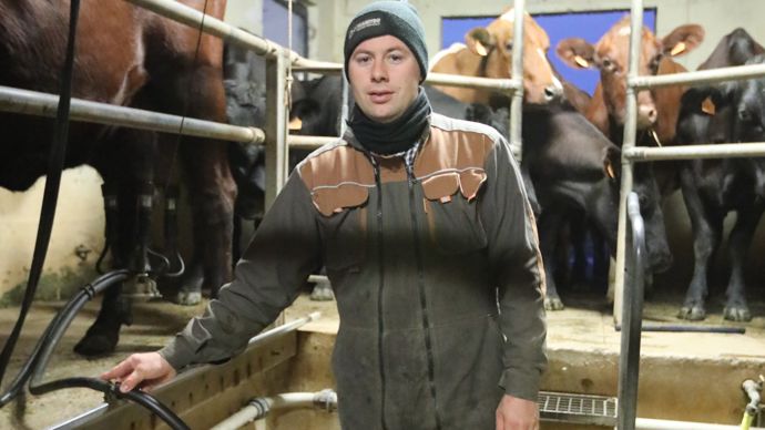 Guillaume Alavoine :  " La préservation de la race flamande me tient à coeur et sa capacité à se maintenir en état et à repartir en lait à la mise à l'herbe ou après un coup de sec est adaptée à notre système."