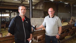 « L’enjeu est d’assurer la même production avec moins de chèvres », exposent Benoît (à gauche) et Emmanuel Bretaudeau.