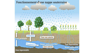 Le fonctionnement et les spécificités des nappes phréatiques varient. Le fonctionnement et les spécificités des nappes phréatiques varient.