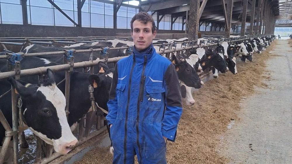 Diplômé de l'Esa d'Angers, Paul Villerbu, 25 ans, a rejoint le Gaec familial il y a un an.
