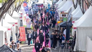 L'allée extérieure du salon.