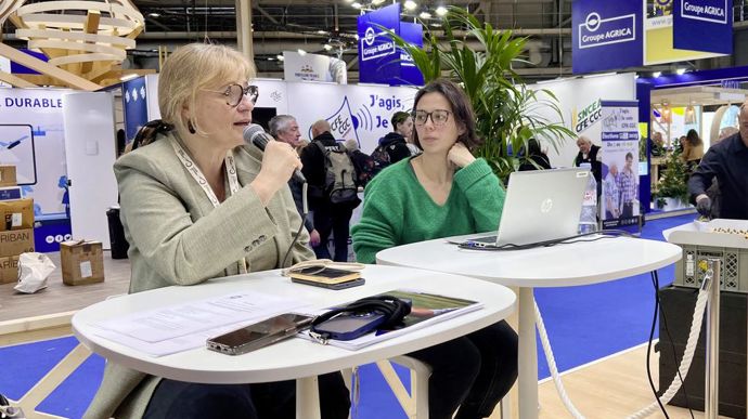 Corinne Lelong, directrice des affaires sociales à La Coopération agricole, et Adeline Delavallade, conseillère nationale prévention à la MSA, ont présenté la nouvelle convention nationale d’objectif et de prévention (CNOP), jeudi 27 février, au Sia.