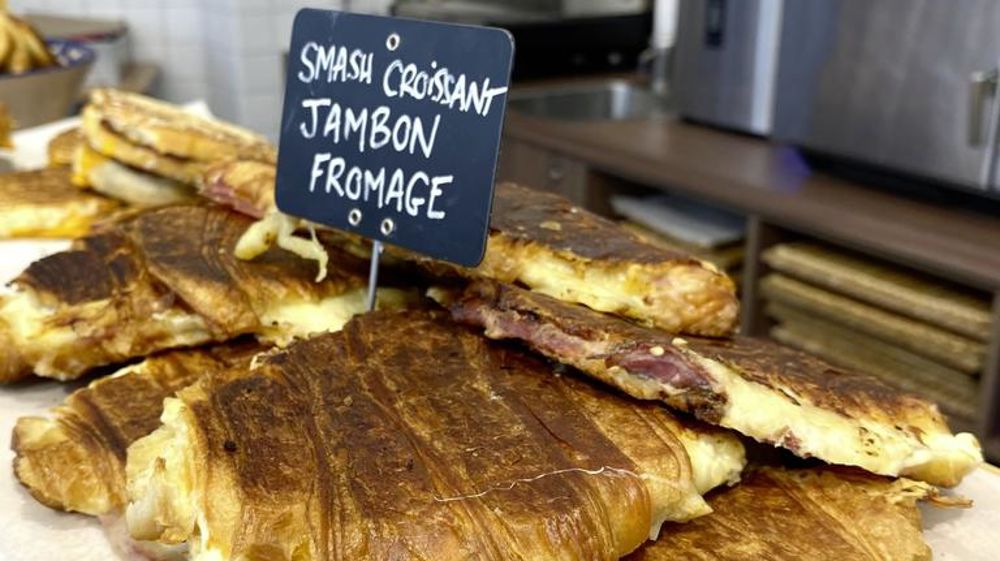 Smash croissant jambon-fromage