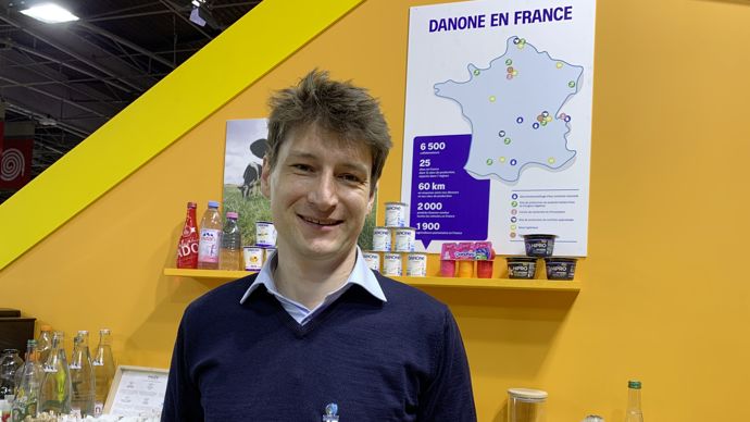 Jérémie Vandenbroucke, directeur des achats lait de Danone France depuis un an.