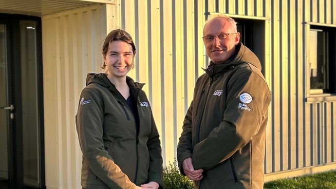Coline Hillairet, responsable filières et nouveaux projets, et Wilfried Laure, codirigeant d'Adagri.