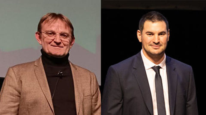 Patrick Grizou, président de Terres du Sud, et Florent Estebenet, président de Vivadour.