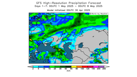 Des pluies favorables sont annoncées dans la région mer Noire.