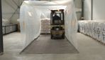 Nox Storage propose de bigbags étanches et des megas bags (ici entreposage de palettes à l'intérieur).