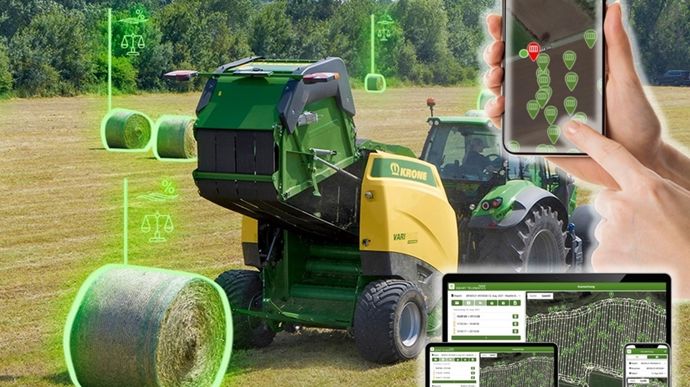 L'application permet d'avoir une vue globale sur sa récolte de paille ou de fourrage.