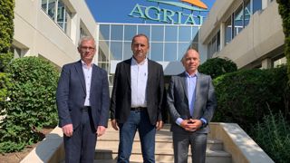 Le groupe Agrial veut investir 1 milliard d'euros en cinq ans pour moderniser les usines de ses cinq branches. (De gauche à droite), Ludovic Spiers, directeur général retraité depuis le 1er juillet, Bernard Guillard, président, et Julien Heillaut, le nouveau DG.