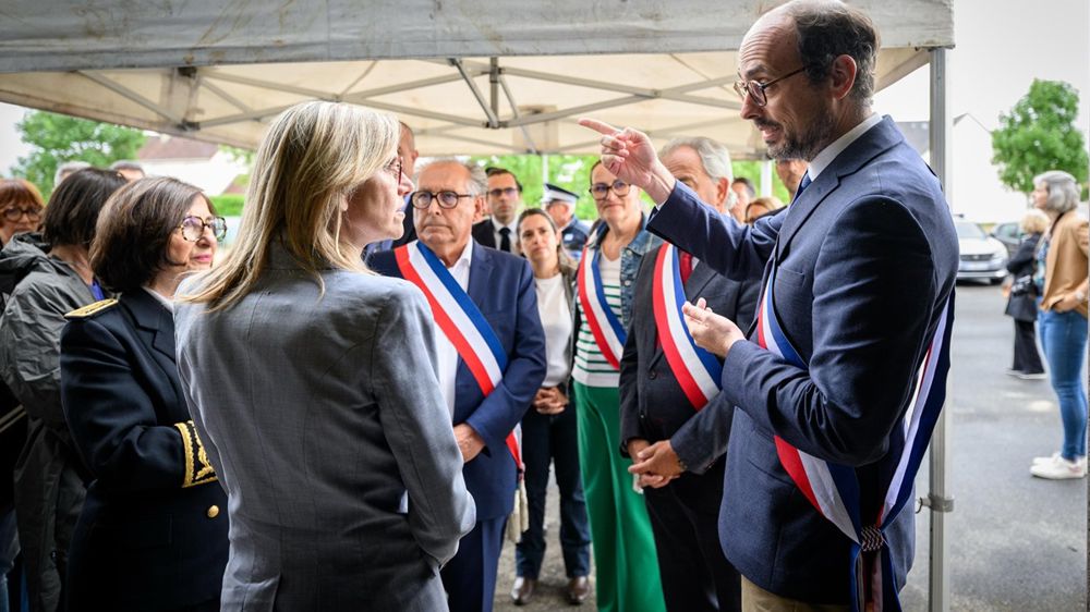 La ministre de la transition écologique lors d'un déplacement à Orléans ce lundi consacré notamment à la sécheresse.