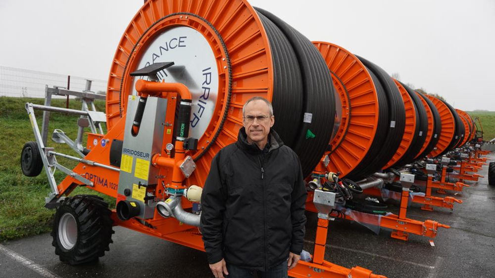 Sous la responsabilité de Francis Péret, Irripro vend une cinquantaine d’enrouleurs d’irrigation chaque année dans le Sud-Ouest