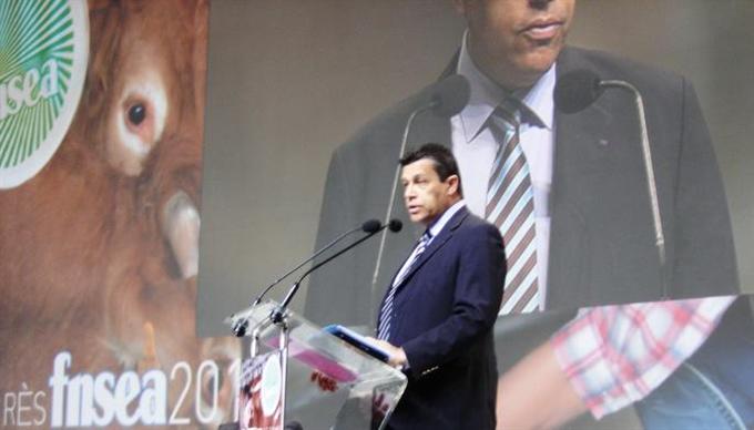 Xavier Beulin, président de la Fnsea à Troyes.