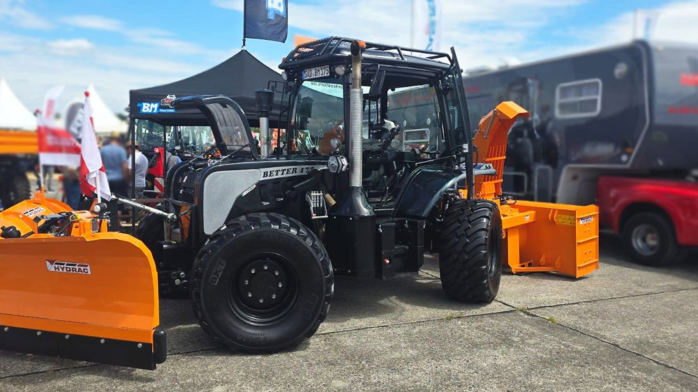 Le Better 175 sur le stand de Max zu Eltz Maschinen, l'importateur en Allemagne Autriche du constructeur italien BM Tractors.