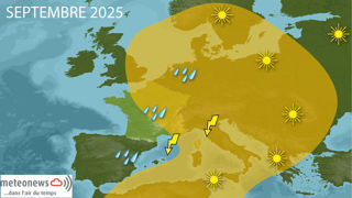 Dans ses tendances saisonnières, MeteoNews prévoit un automne et un hiver pluvieux mais doux, à l’exception d’une possible vague de froid en février. Dans ses tendances saisonnières, MeteoNews prévoit un automne et un hiver pluvieux mais doux, à l’exception d’une possible vague de froid en février.