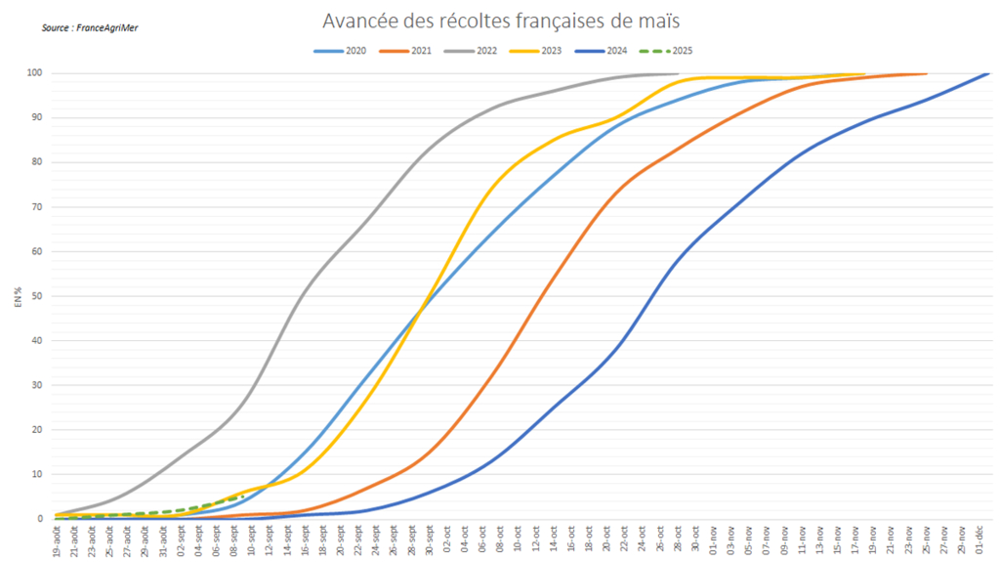 Les récoltes progressent sur un rythme en ligne avec les précédentes campagnes.