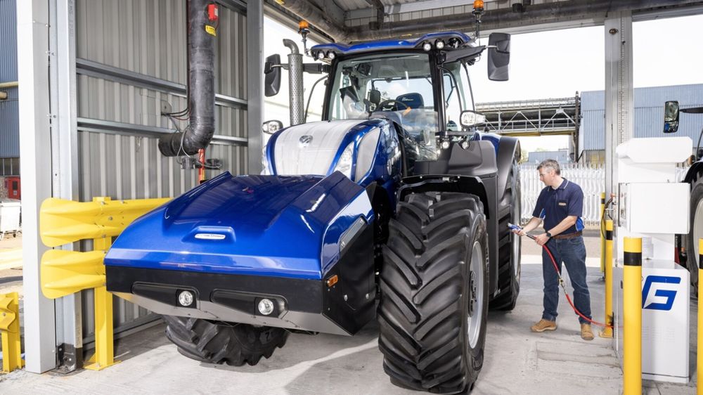 Tracteur New-Holland au biogaz