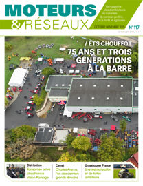Couverture de Moteurs & Réseaux n°117 (octobre 2025), 48 pages. (Cliquez pour agrandir) Couverture de Moteurs & Réseaux n°117 (octobre 2025), 48 pages. (Cliquez pour agrandir)