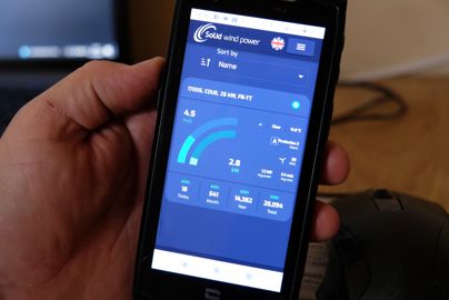 Application pour suivi de production électrique d'une éolienne