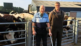 Willie Campbell et son fils Robert exploitent une ferme laitière dans l'Ayrshire, en Ecosse.