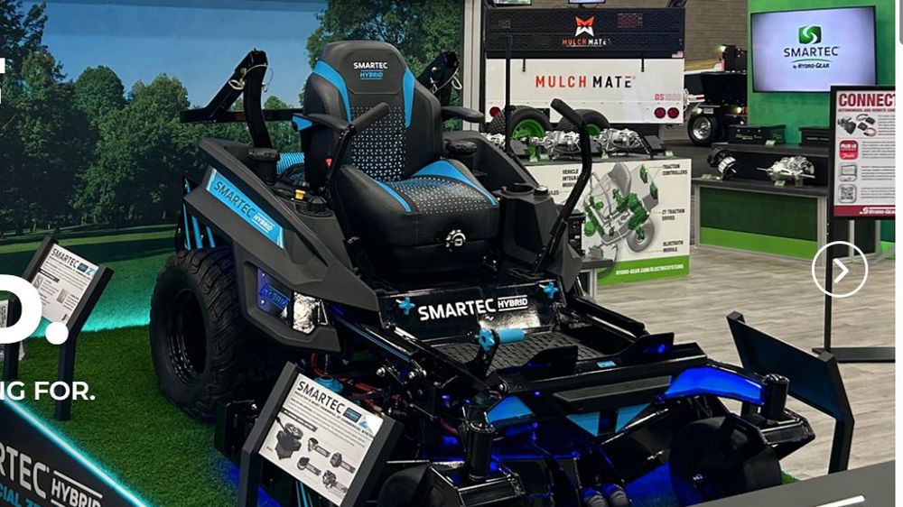 A Equip Exposition (Lousiville, Etats-Unise) : sur le stand Hydro-Gear, la technologie Smartec Hydrid conçue pour les autoportées à braquage zéro.