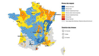 Les situations plus déficitaires s’expliquent par des épisodes de recharge inégalement répartis dans le temps et dans l’espace depuis septembre 2025.