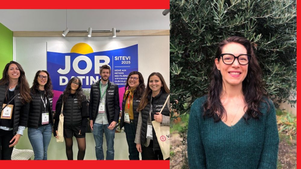 Vanessa Morel et une partie de l’équipe Jobagri au salon Sitevi 2025.