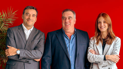 De gauche à droite Marcelo Tiraquini, Jordi Solà et Ginevra Solà.