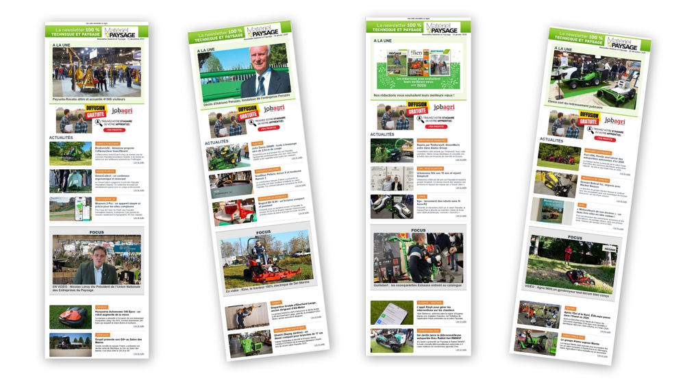 Votre newsletter de Matériel et Paysage devient hebdomadaire ! 