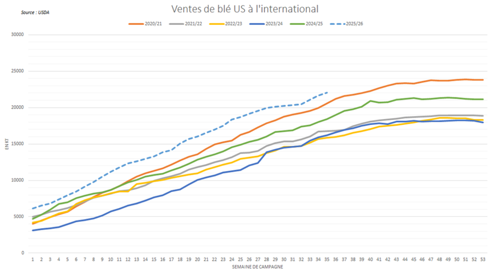 Les États-Unis enregistrent encore des ventes dynamiques à l'international.