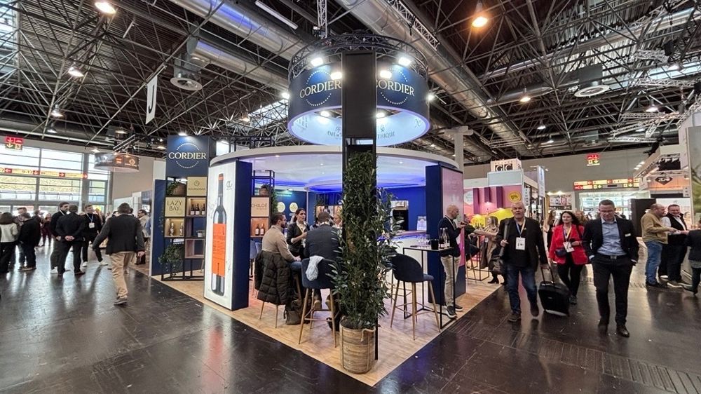 Le rapprochement entre les deux sociétés confère à Cordier by InVivo (ici au salon ProWein, lundi 16 mars, à Düsseldorf) une participation de près de 7,8 % au capital d'AdVini.