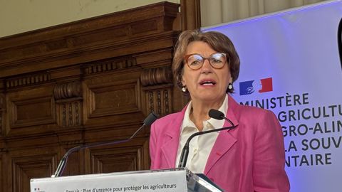 Il faudra couvrir « l'indemnisation pour ce que les agriculteurs ont perdu et l'aide à retrouver des capacités à produire l'an prochain », précise Annie Genevard.
