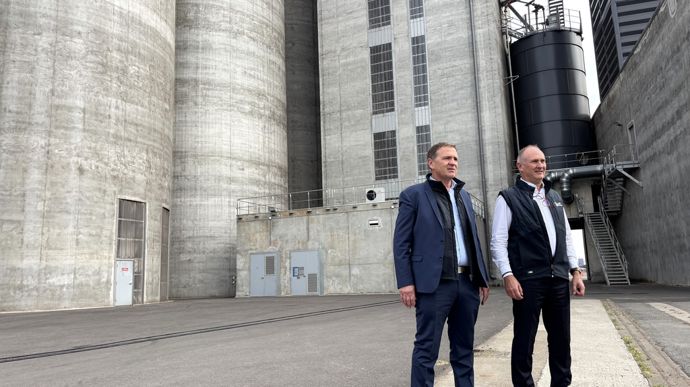 Laurent Bué et Joël Ratel, le président et le directeur de la Sica Nord Céréales.