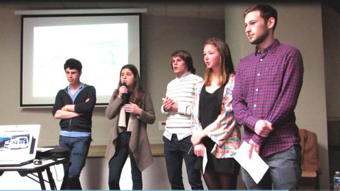 ©Odile Maillard L'équipe de Tecomah à Jouy-en-Josas (78) se composait de Guillaume Fouquet, Timothée Olivier, Chloé Piccinin, Clara Thillaye, Milan Vianey. 