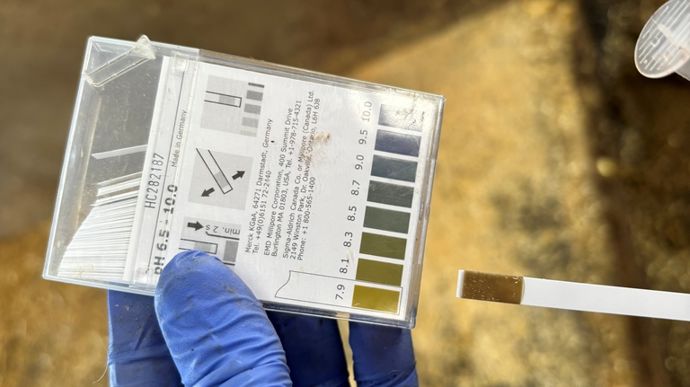 Photo 3 : analyse du pH.