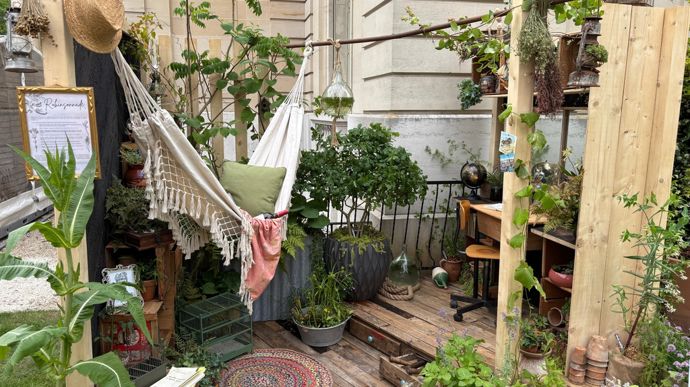 « Robinsonnade », l'espace créé par le MFR Institut rural des Mauges, qui a gagné le  prix Valhor du Balcon fleuri.
