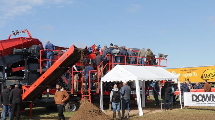 Du côté des installations de déterrage, le Français Down attirait l’œil avec son système de trieur optique CropVision.
