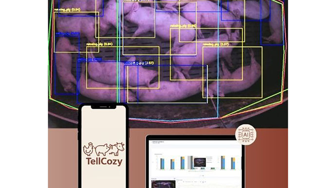Une étoile aussi pour Tellcozy, une plateforme d’aide à la décision pour les éleveurs de porcs qui s’appuie sur l’intelligence artificielle. Cette solution proposée par Tell Elevage collecte en continu des données sur l’ambiance dans les bâtiments (température, humidité, dioxyde de carbone, ammoniac, poussières, luminosité) et le comportement des animaux. Leur analyse par un logiciel propriétaire basé sur la vision par ordinateur est capable de détecter les postures et les mouvements, et de calculer un indicateur de confort et bien-être animal.