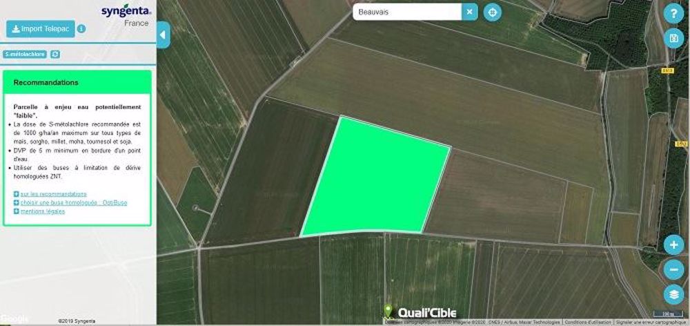 Sur les périmètres d’aire d’alimentation de captages prioritaires et zones sensibles, Syngenta préconise de ne pas utiliser d’herbicide à base de S-métolachlore.